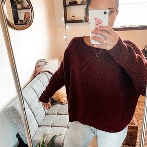 H&M thick knit maroon sweater